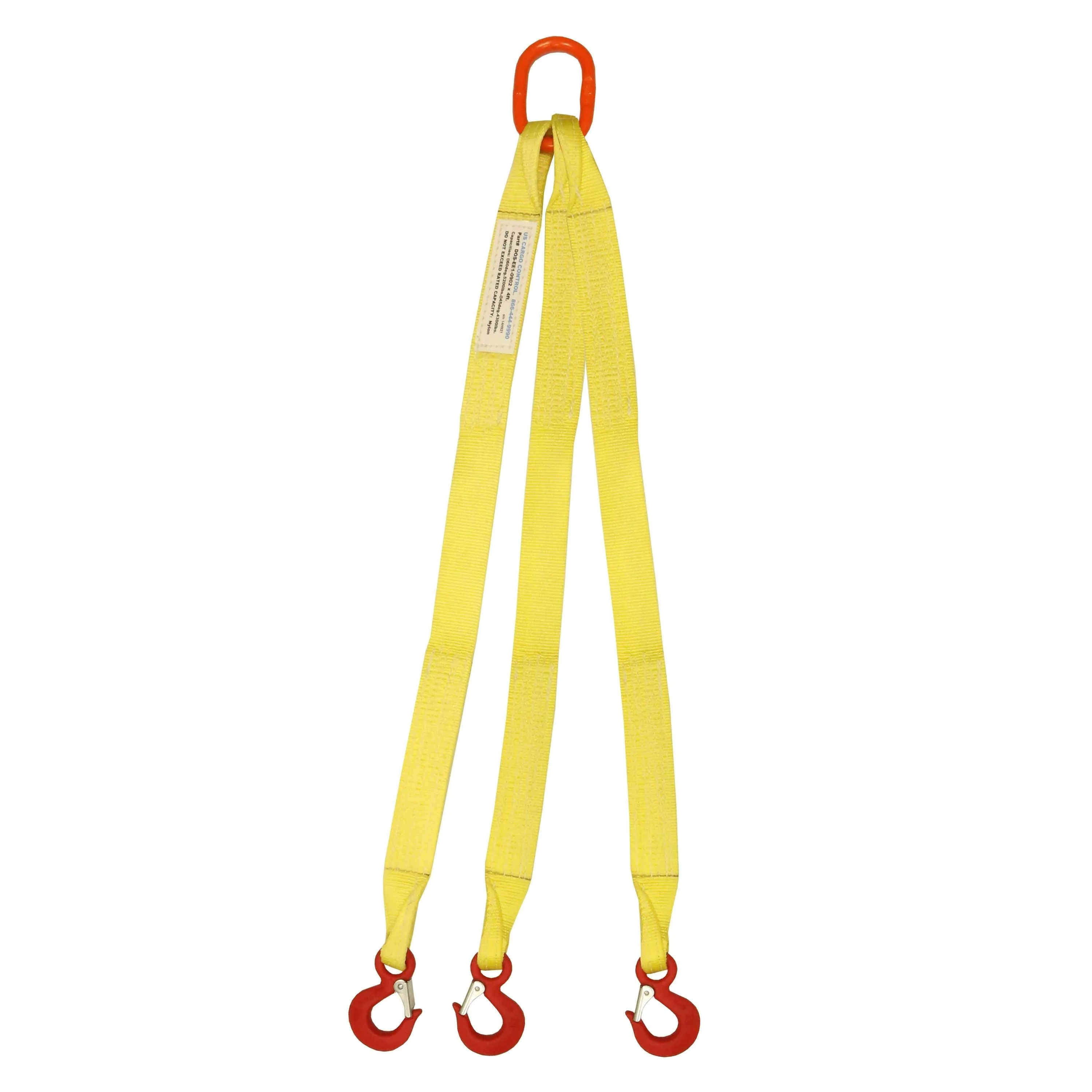 2"x3' (1 ply) Triple Leg Nylon Sling w/ Master Link & Sling Hook