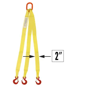 2"x3' (1 ply) Triple Leg Nylon Sling w/ Master Link & Sling Hook