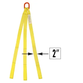 2"x6' (1 ply) Triple Leg Nylon Sling w/ Master Link & Sewn Loop