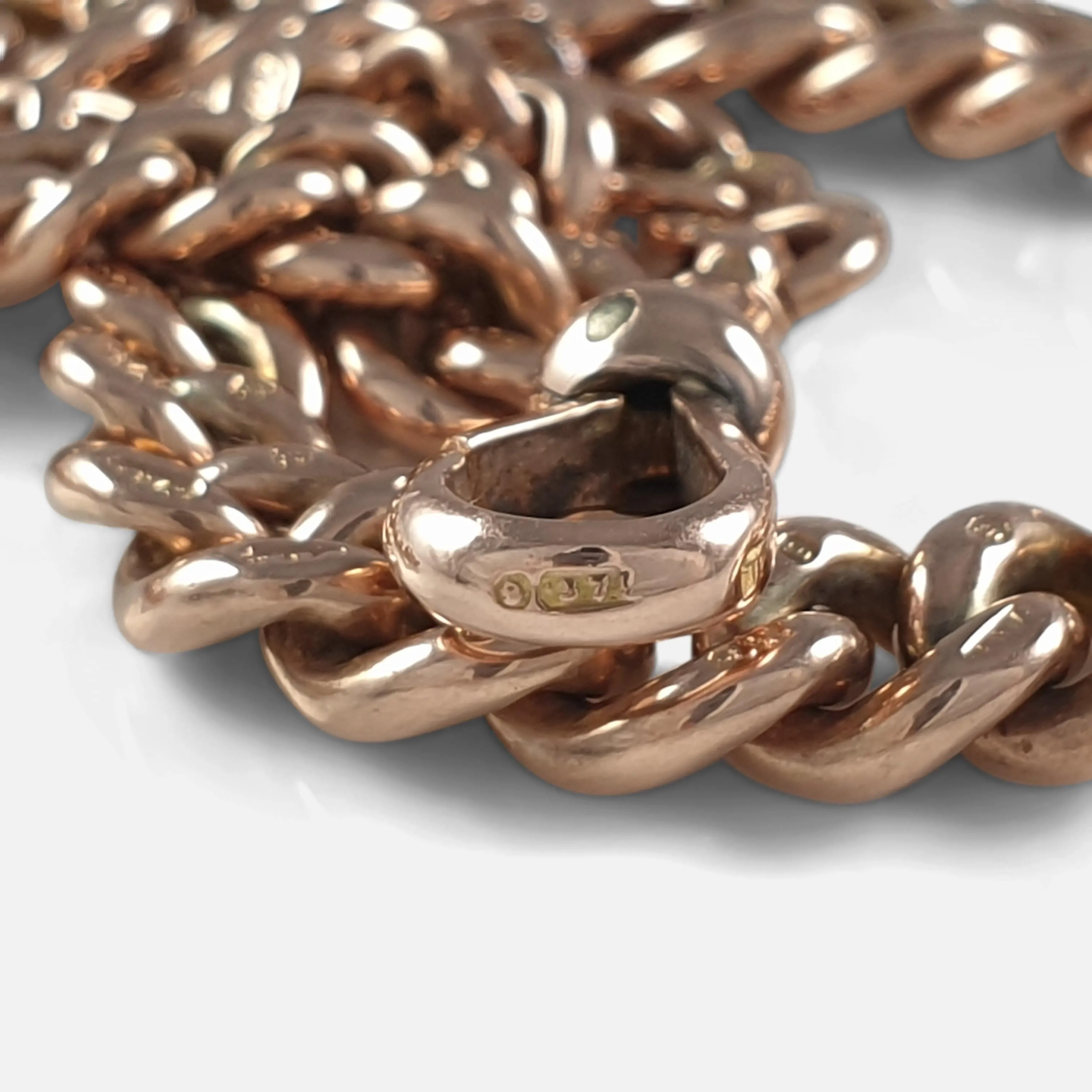 9ct Rose Gold Albert Watch Chain, 29.1 grams