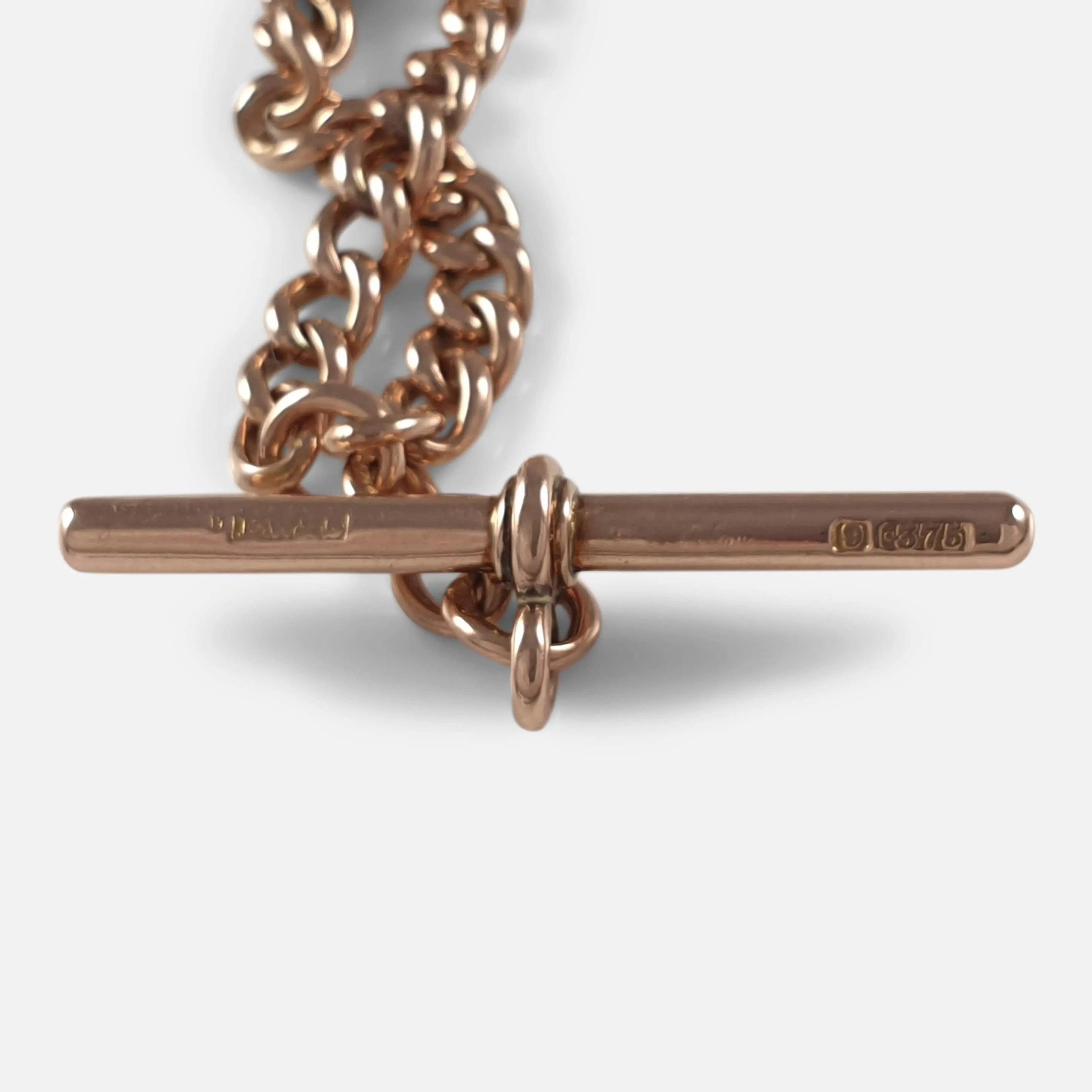 9ct Rose Gold Albert Watch Chain, 29.1 grams
