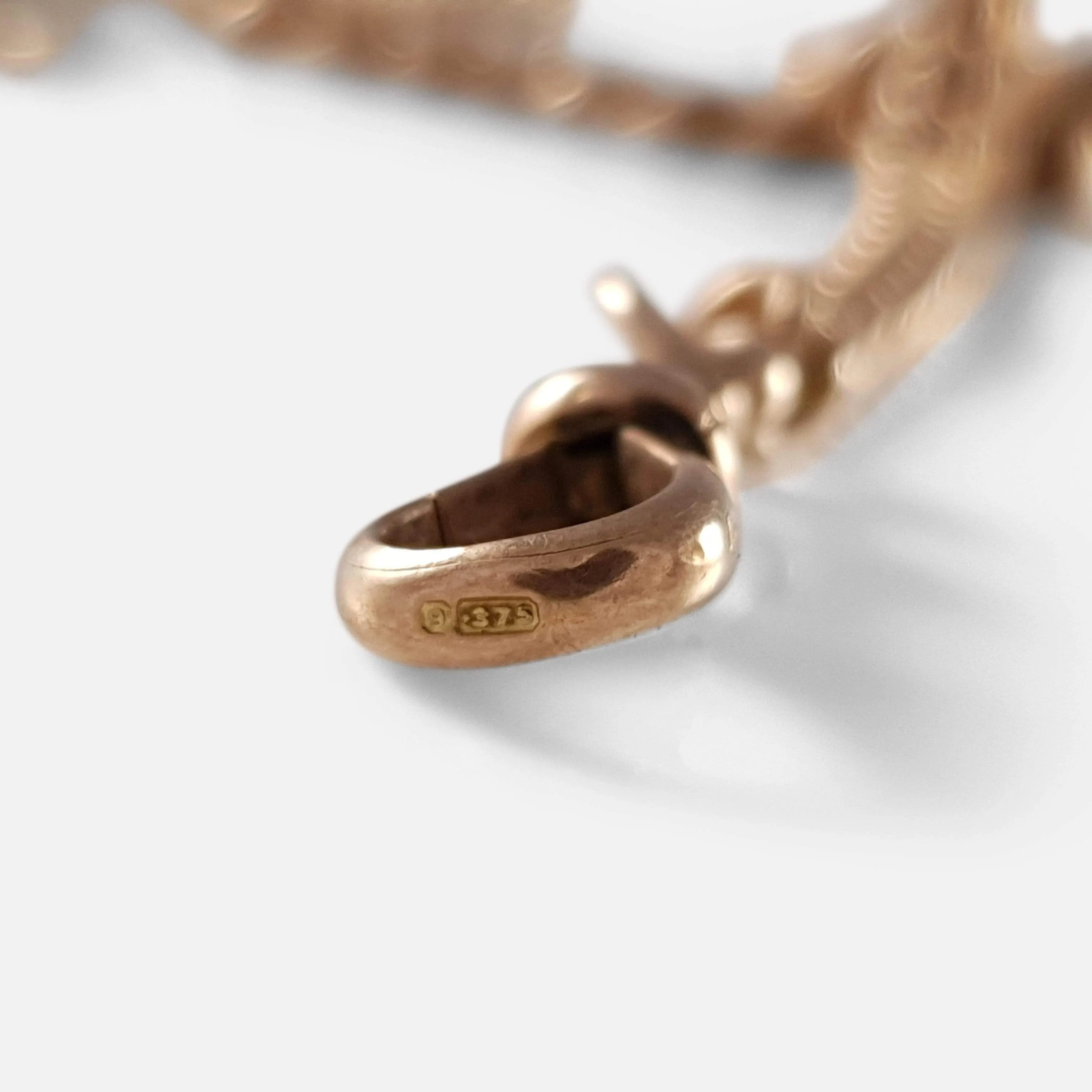 9ct Rose Gold Graduating Albert Watch Chain and Fob, 45.0g