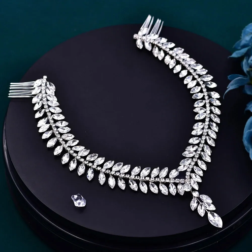 Bohemia Bridal Rhinestone Forehead Tiara