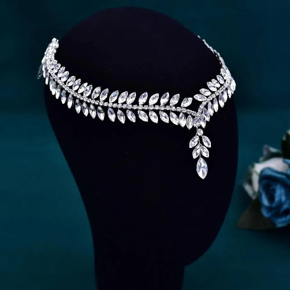 Bohemia Bridal Rhinestone Forehead Tiara