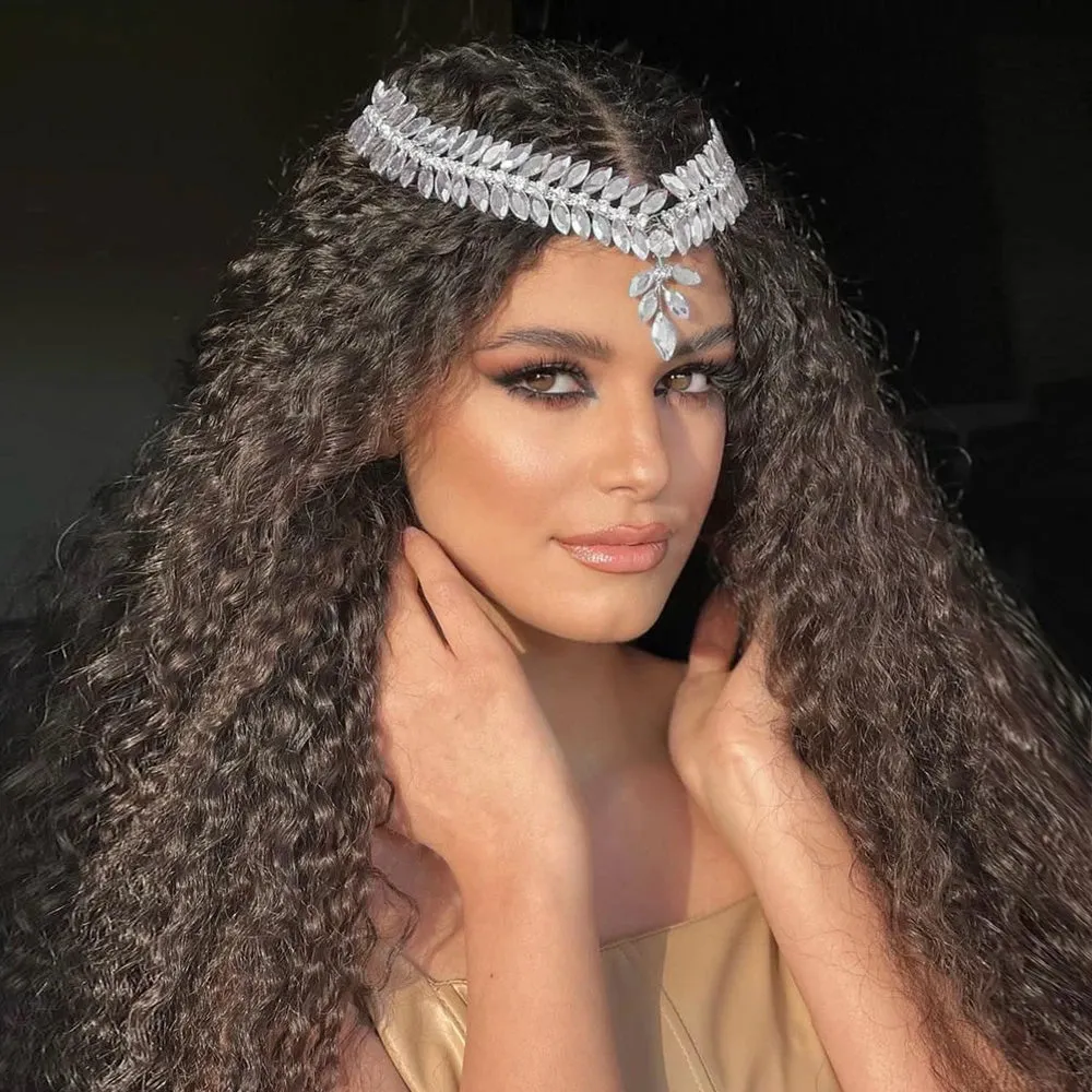 Bohemia Bridal Rhinestone Forehead Tiara