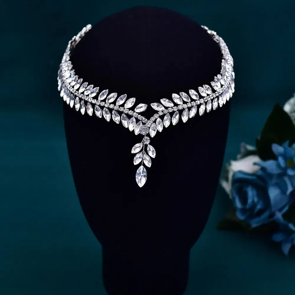Bohemia Bridal Rhinestone Forehead Tiara
