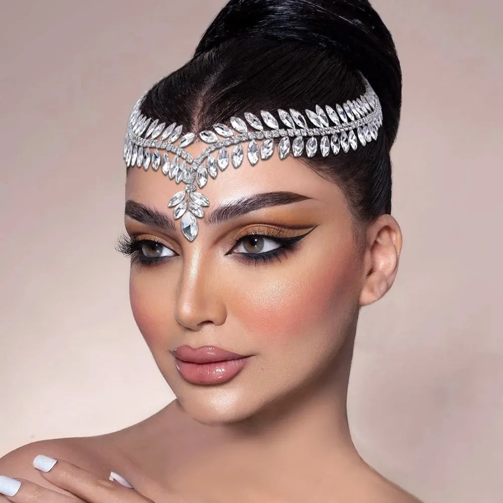 Bohemia Bridal Rhinestone Forehead Tiara