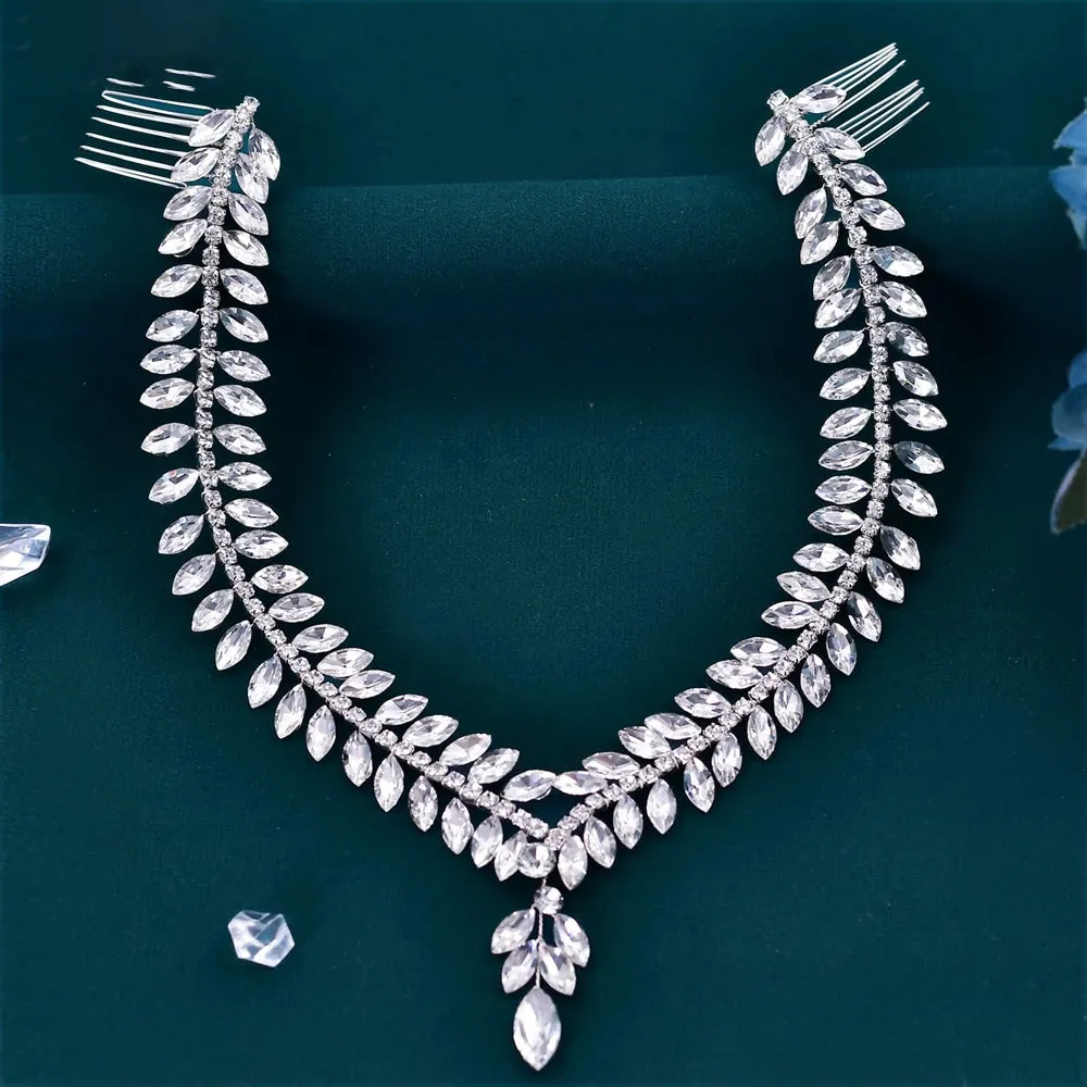 Bohemia Bridal Rhinestone Forehead Tiara