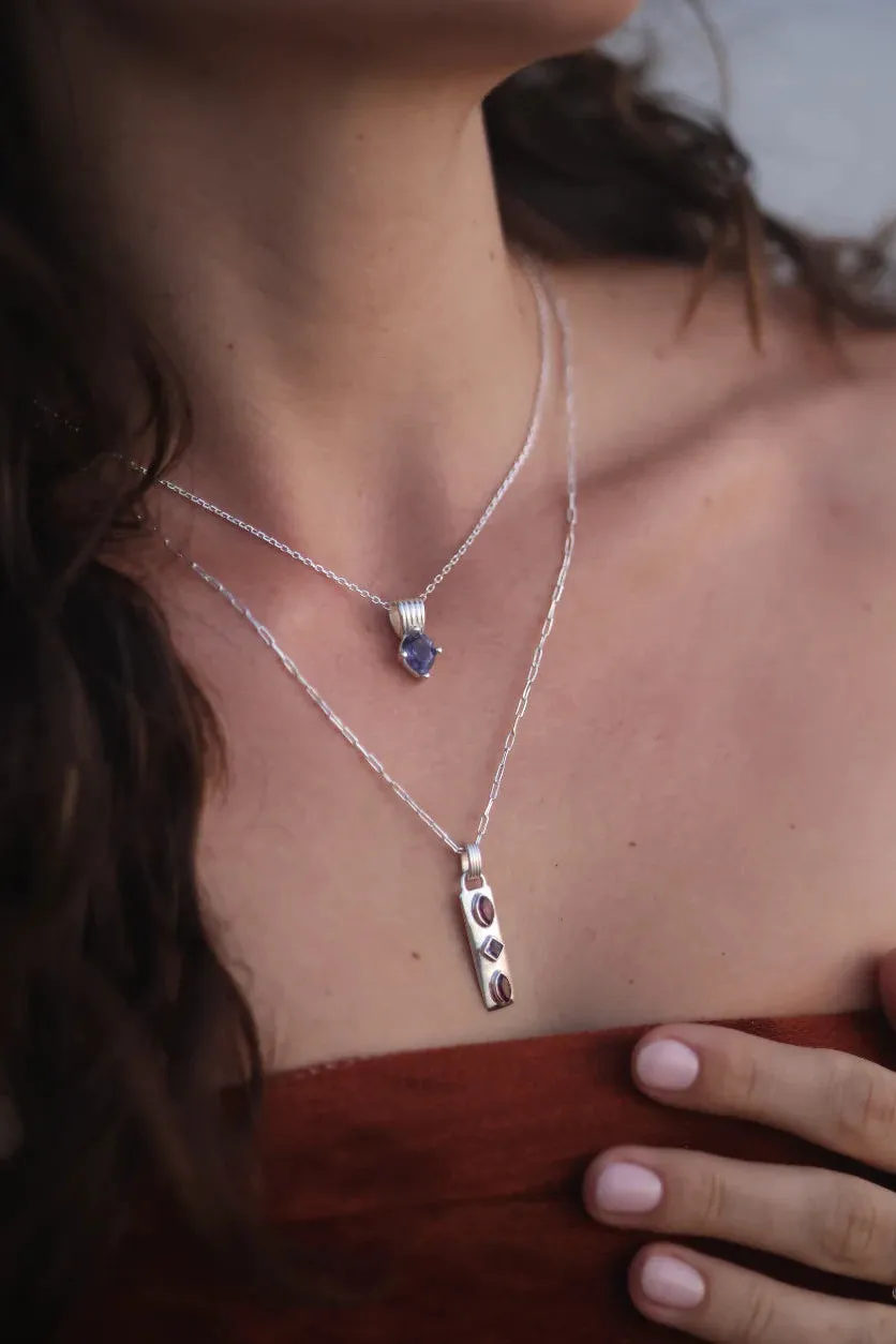Coronet Moonstone Silver Necklace