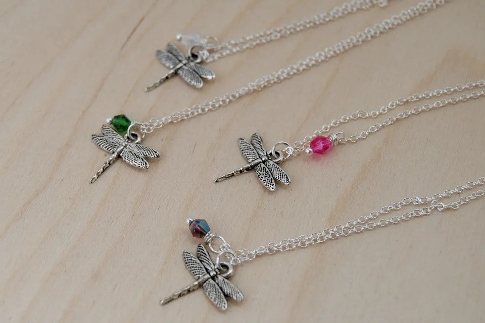 Dragonfly BFF Necklace (Sold Singly) | Best Friend Necklace | BFF Jewelry | Silver Dragonfly Charm Necklace