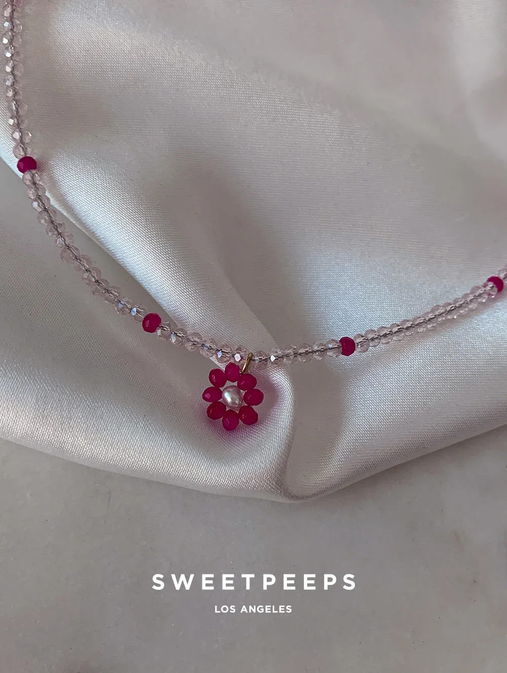 Flower Power Choker (Magenta)