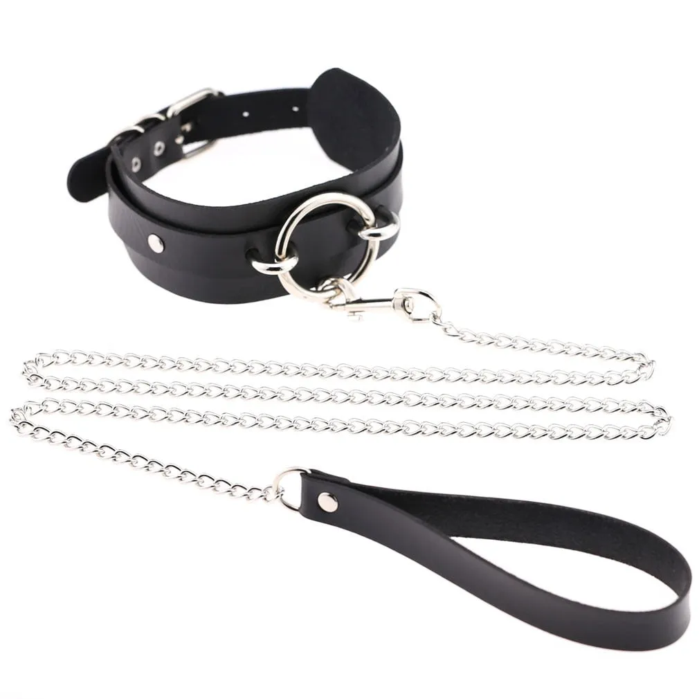 Funki Buys | Necklaces | Women's Punk Harajuku Black PU Leather Choker