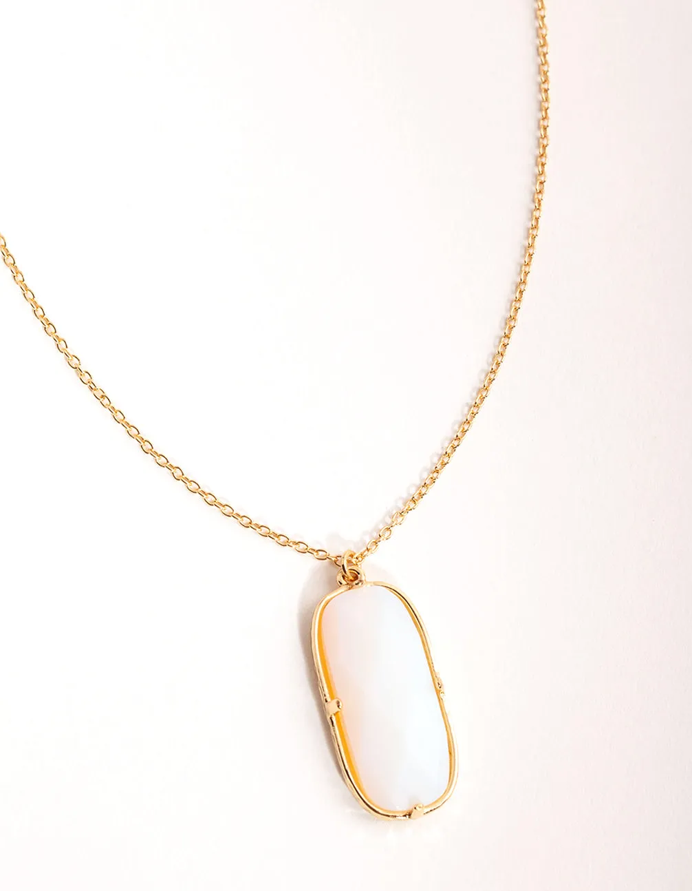 Gold Plated Semi Precious Shard Necklace