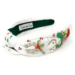 Hand Beaded Horse Derby Knotted Headband