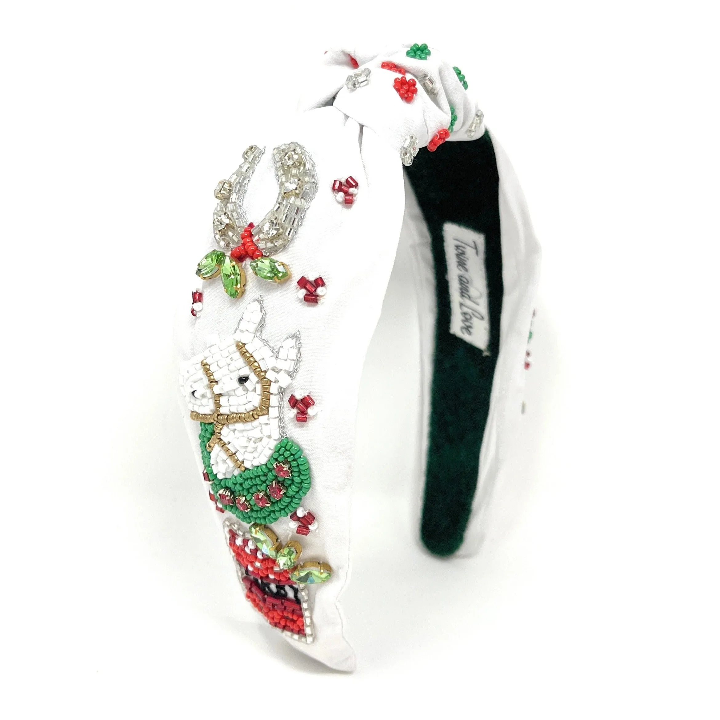 Hand Beaded Horse Derby Knotted Headband