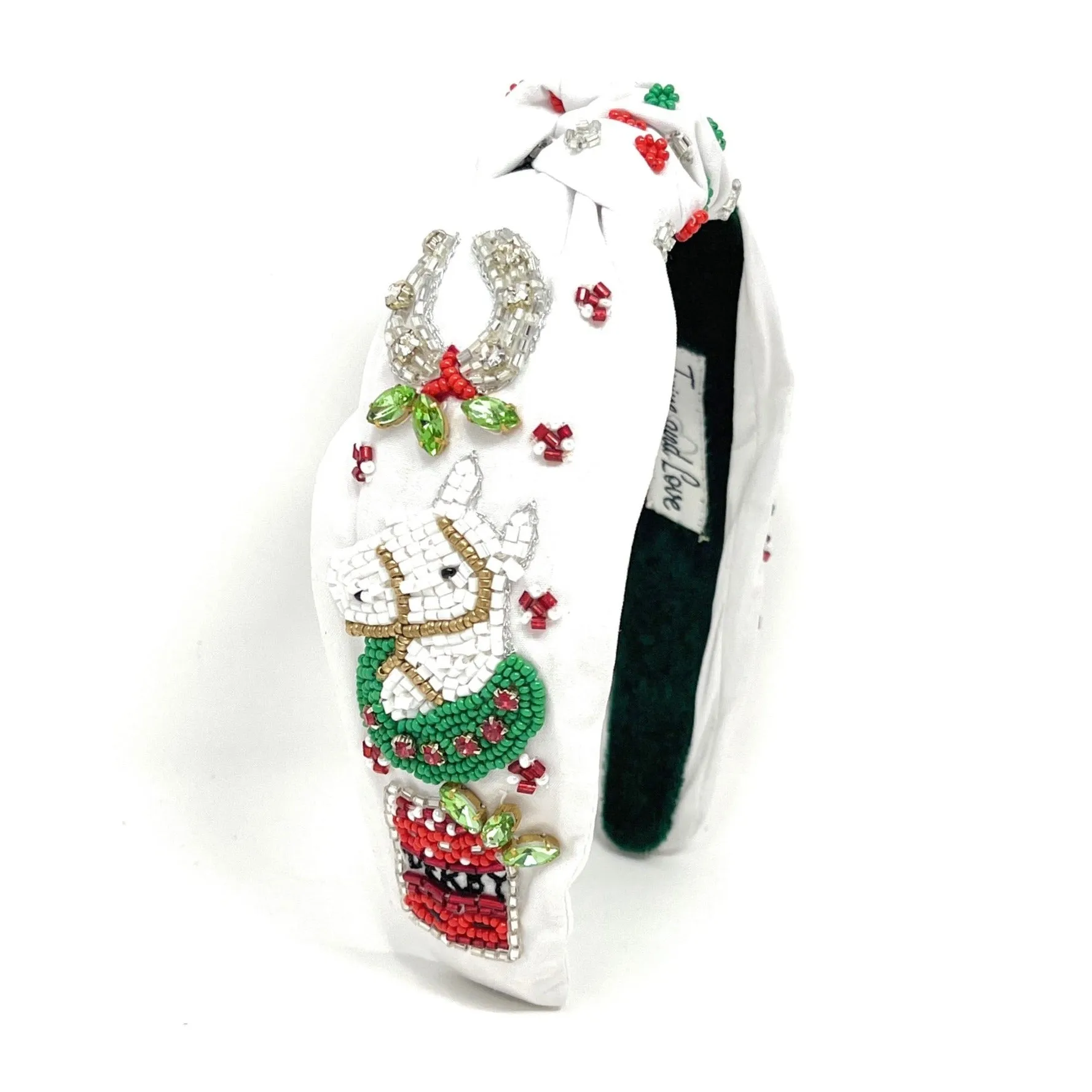 Hand Beaded Horse Derby Knotted Headband