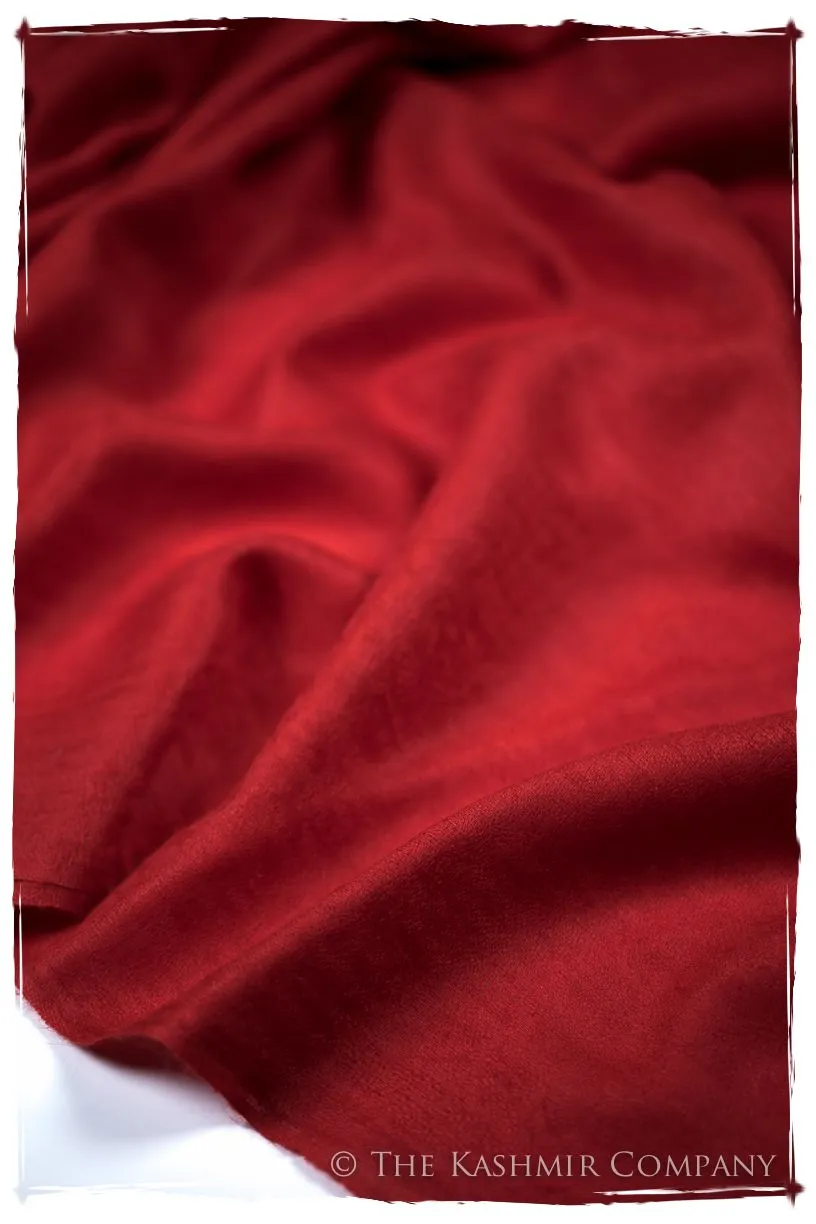 Jacquard Paisley Flame Scarlet Cashmere Scarf