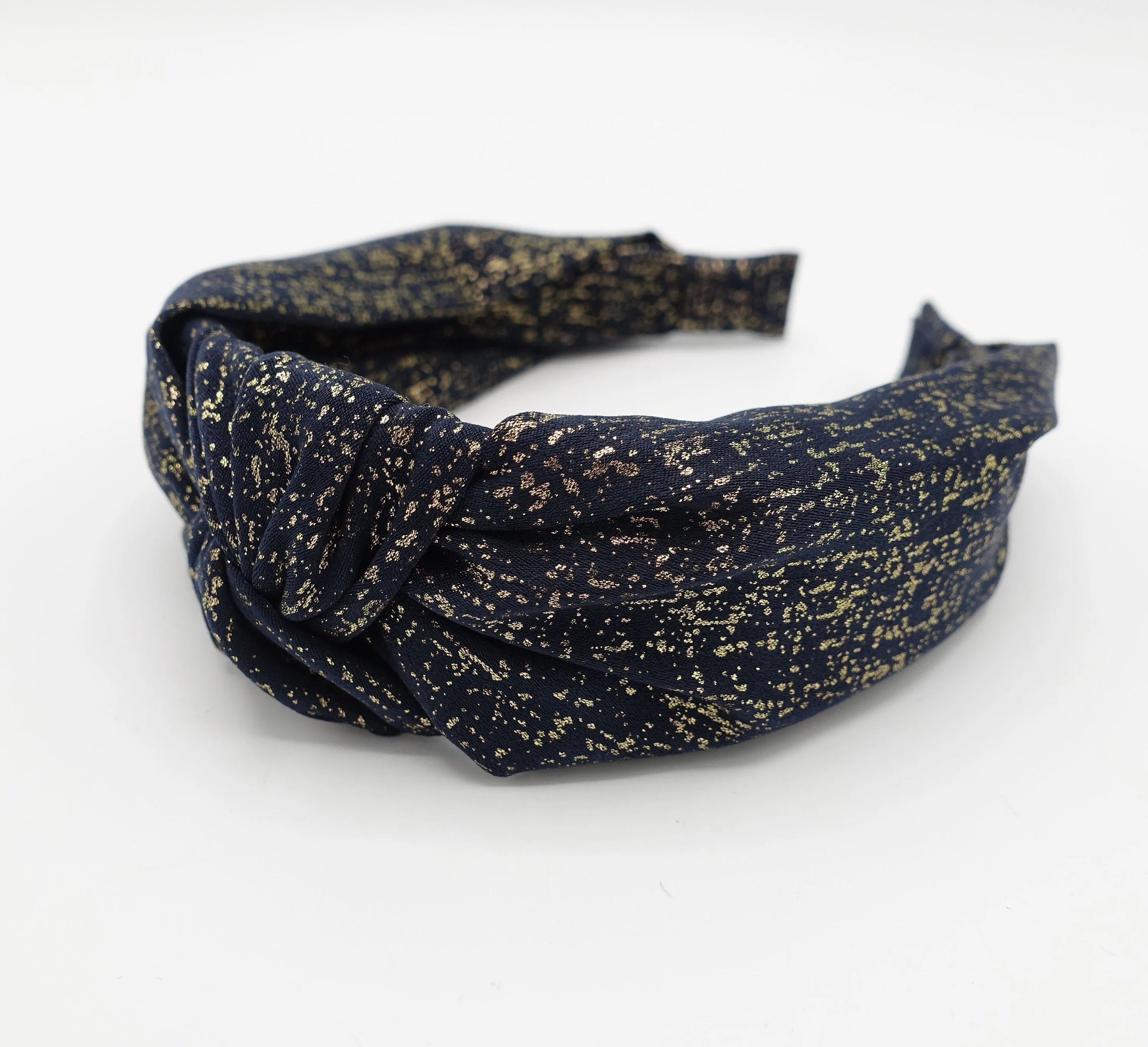 metallic gold lame knotted headband casual woman hairband woman hair accessory