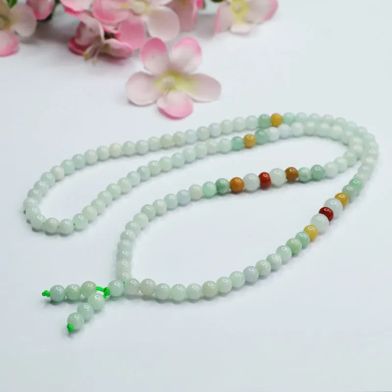 Natural Jade Necklace Buddha Beads A Grade Jade Beads Chain Jewelry