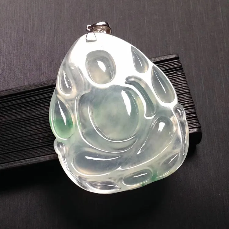 Natural Jade Pendant Jadeite Guan Yin Pendant PT229