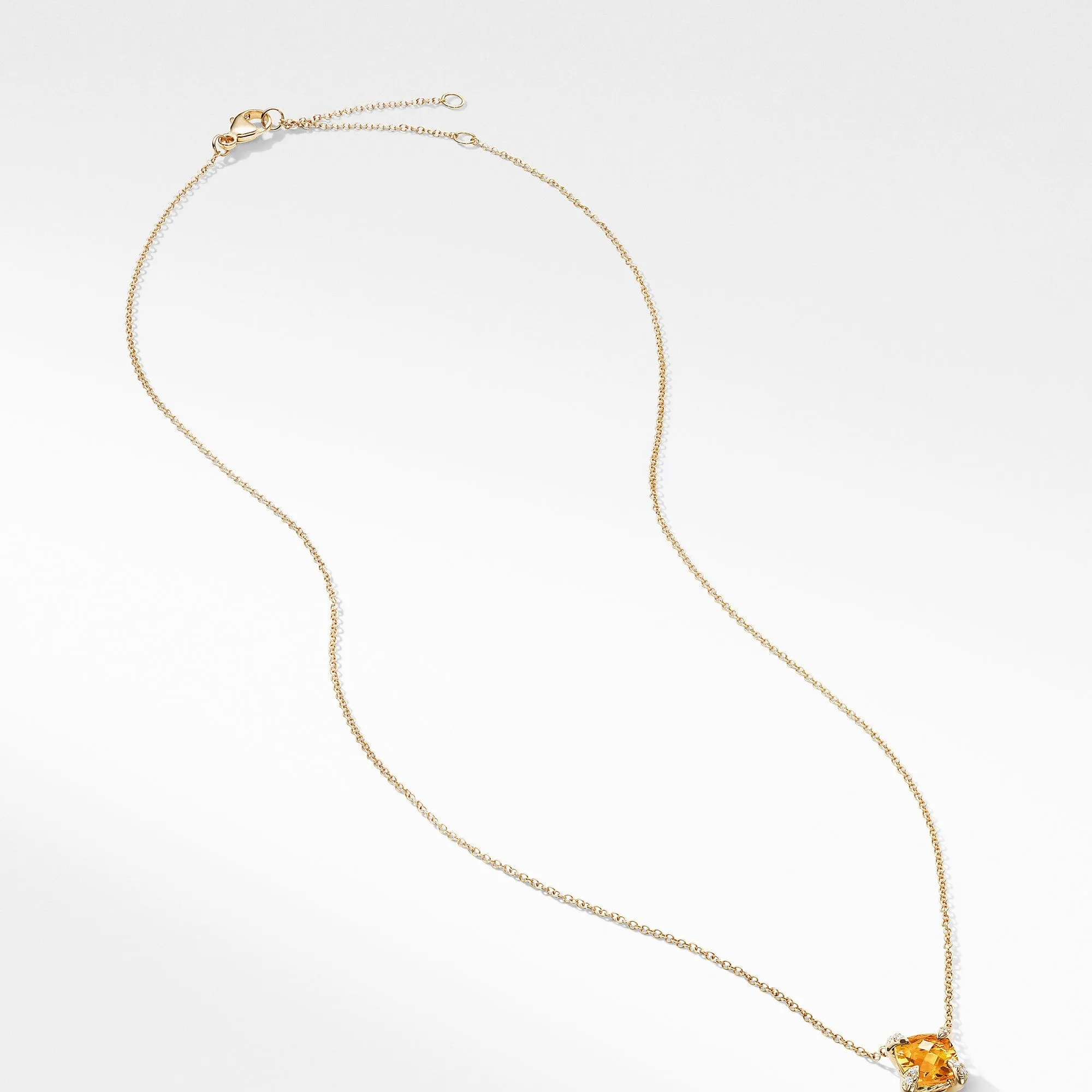 Necklace with Citrine and Diamonds in 18k Gold
