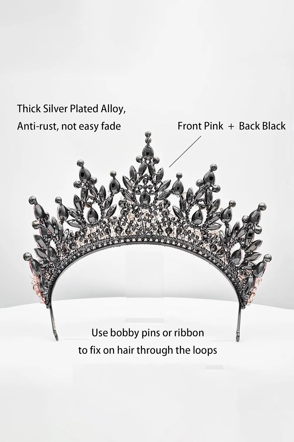 Pink Rhinestone Queen Tiara