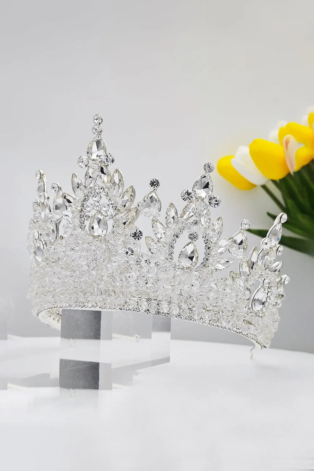Pink Rhinestone Queen Tiara