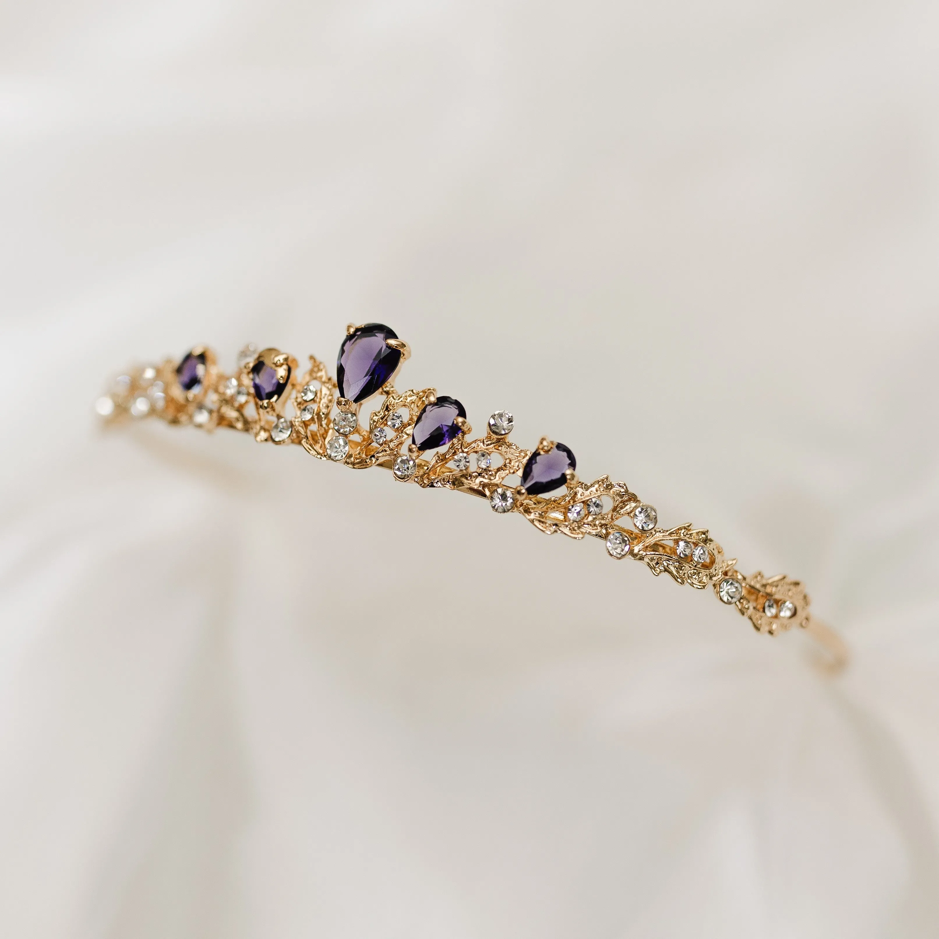 Sadie’s Tiara in Purple & Gold