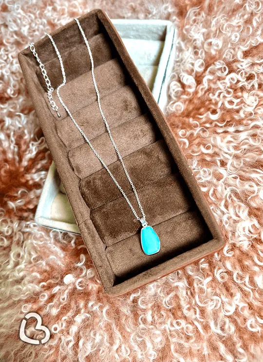 Trudy Rose Necklace - Rose/Turquoise/Tigers Eye